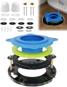 boeemi Toilet Flange Repair Kit with Elastic Wax Ring- Premium Toilet Seal and Gasket Replacement, Fits 3"/4" Drain Pipes, Professional Toilet Repair Solution, No Wax Mess Installation
