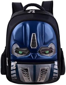 Happy Hues Kids 3D School Backpack with Luminous Eyes- Schoolbag Waterproof Lightweight Backpack for Kids- Dark Blue