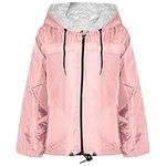 A2Z 4 Kids Unisex Waterproof Hooded Jackets Cagoule Rain Mac - Raincoat Jacket 449 Baby Pink 11-12