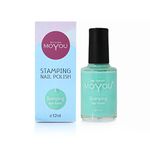 MoYou Nails Original Powder Blue shade stamping Nail Polish Used to Create Beautiful Nail Art Designs
