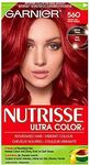 Garnier Nutrisse Ultra Color, Permanent Hair Dye, 560 Vibrant Red, Vibrant Colour, Silky and Smooth Hair Enriched With Avocado Oil, 1 Application
