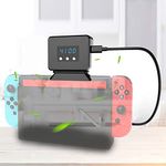 EEEKit Cooling Fan for Nintendo Switch Dock Set Temperature Display Cooler for NS Original Docking Station, USB Powered, Integrated Cable