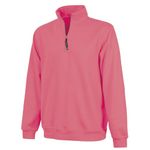 Charles River Apparel Unisex's Men's Crosswind Quarter Zip Sweatshirt (Regular & Big-Tall Sizes), Preppy Pink, XL