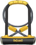 OnGuard Pitbull DT U-Lock with 4-Inch Cinch Loop Cable (Black, 4.53 X 9.06-Inch)