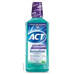 ACT Total Care Anticavity Fluoride Mouthwash, Sensitive Formula Mint, 18 Fluid Ounce