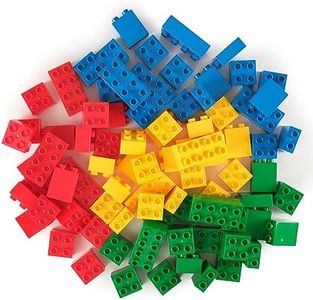 Strictly Briks Toy Large Building Blocks for Kids and Toddlers, Big Bricks Set for Ages 3 and Up, 100% Compatible with All Major Brands, Blue, Green Red and Yellow, 84 Pieces