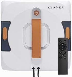 KLAMER Fensterputzroboter 3500 Pa – automatischer Fensterreiniger mit 100 ml Doppelwassertank, Nassreinigungsmodus & Rand-Erkennung, leise 60 dB, Absturzsicherung & Smart Pfadplanung