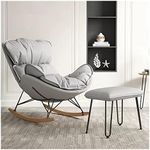 Modern Rocking Chair with Foot Stoo