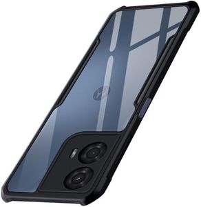 TheGiftKart Shockproof Crystal Clear Back Cover Case for Motorola Moto G24 Power | 360 Degree Protection | Protective Design | Transparent Back Cover Case for Moto G24 Power (PC & TPU, Black Bumper)