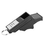 VBESTLIFE Whistle Referee,Basketball Sports Training Football Whistle Camping Survival Emergency Lifesaving Whistles(Black&Silver)