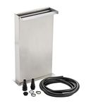 Oase 70774 Waterfall Kit 30 - Stainless Steel Waterfall (30 cm Wide, 60 cm High) for Water Curtains in the Garden with Base for Floor Installation in Shallow Water Zones or Garden Pond