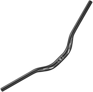 Corki Cycles Manubrio MTB Professionale 31.8mm, Manubrio Bicicletta Alluminio Lega Leggero 780mm 720mm Riser Bar per Mountain Bike Strada -Topo Mid Rise- Nero/Rainbow
