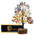 Seven Chakra Tree of Life, Crystal Tree for Positive Energy, Artificial Tree, Crystal Decoration, Money Tree, Handmade 7 Chakra Tree, Stone Tree, Healing Crystals, Spiritual Gifts 300 Healing