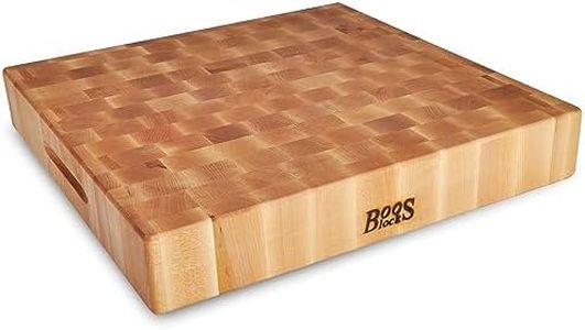 John Boos Boos Block CCB Series Square Large Reversible Wood Chopping Board, 3-Inch Thickness, 18" x 18" x 3", Maple