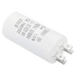 PATIKIL CBB60 8uF Running Capacitor,1Pcs AC 450V 4 Pins 50/60Hz Cylinder Bottom for Washing machine,Water Pump Motor Star, White,1.37 x 2.73inch