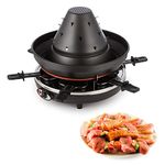 Klarstein Taste Volcano - Electric 2-in-1 Grill, 1500W, Non-Stick, 6 People, Black/Golden