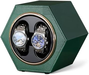 LIAN Double Watch Winders Automatic Watches Storage Case with Quiet Japanese Mabuchi Motor Watch Box PU Watch Winder for Rolex Men's and Women's Birthday, Anniversary, Valentine's Day Gift Rolex Green
