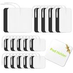 30 Pcs TENS Unit Replacement Pads, Multiple Sizes Combination Set with Pad Holder, Reusable and Self-Adhesive Electrodes Pads Compatible with AUVON TENS 7000 EMS Machine (Latex-Free and NonIrritating)