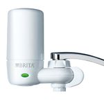 Brita Tap Water Filter System, Filter Change Reminder, Fits Standard Faucets Only, Complete, White