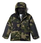 Columbia Youth Boys Whirlibird II Interchange Jacket, Stone Green Mod Camo/Shark, Large