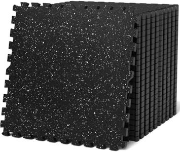 AIRHOP 0.79in Thick 144 Sq Ft Exercise Equipment Mats, 36 Tiles Upgraded Rubber Top with High Density EVA Foam, Large Interlocking Puzzle Gym Flooring For Home Gym, Heavy Weight Workout, Black & White