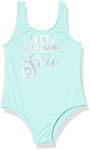 Pink Platinum Girls' Iridescent One Piece Swimsuit, Seafoam, 2T