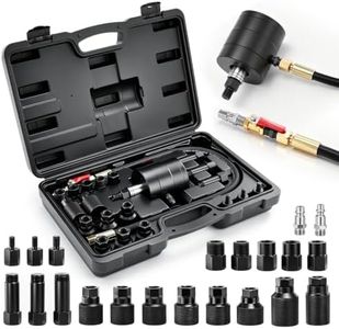 SakerPlus Universal Diesel Injector Removal Kit, Pneumatic Injector Puller Tool Set with Adapter Assortment, Air-Powered Vibration Injector Extractor for Diesel Engine Service, Blow Molded Case