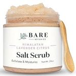 Bare Botanics Lavender Grapefruit Body Scrub 24oz | Made in Madison, WI | All Natural Himalayan Scrub w/Skin Loving Moisturizers | Vegan & Cruelty Free | Gift Ready Packaging w/a Cute Wooden Spoon