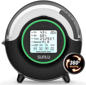 SUNLU Official Filament Dryer S2, 70℃ Max Temperature, Built-in Circulation Fan, 3D Printer Filament Storage Box Filament Dehydrator, Nylon TPU PLA PETG ABS 3D Printer Filament Dryer Box (Black)