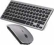 Bundle Bluetooth & Wireless Keyboard and Mouse Set - Multi Device Small Bluetooth Keyboard & Mice Combos with 2.4G USB Option, for iPad/Apple/Windows/PC/Computer/Tablet/iPad/Laptop/Mac Devices