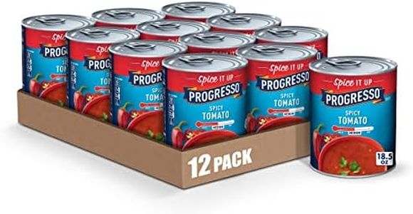 Progresso Spicy Tomato Soup, Gluten Free, Ready To Serve, 18.5 oz. (Pack of 12)
