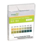 SimplexHealth Water pH Test Strips 5.5-9.0 Range & Two Pad Universal for Acid Alkaline Water Testing (100 Strips) - Better Than Litmus Paper