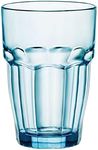 Bormioli Rocco Rock Bar Stackable Beverage Glasses – Set of 6 Dishwasher Safe Drinking Glasses for Soda, Juice, Milk, Coke, Beer, Spirits – 12.5oz Durable Tempered Glass Water Tumblers for Daily Use