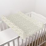 Baby Hard Base Changing Mat/Top Changer 70x50 cm fits 120x60 cm Cot Unisex Wedge Anti Roll Nappy Newborn Baby Waterproof Changing Mat with Raised Edges (Spots)