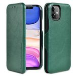 PULOKA iPhone 11 Pu Leather Flip Back Cover Leather Wallet Case with Card Slot & Kickstand Function – Green