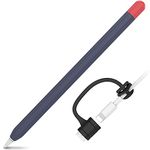 AHASTYLE Duotone iPencil Case Sleeve Silicone Protective Skin Added Cable Adapter Tether Kit Compatible for Apple Pencil 1st Generation Tablets (Midnight Blue)