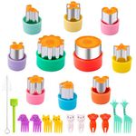 Fruit Cutters Shapes for Kids 22 Pcs, Mini Cookie Cutters Set, Vegetable Cutter with Food Picks