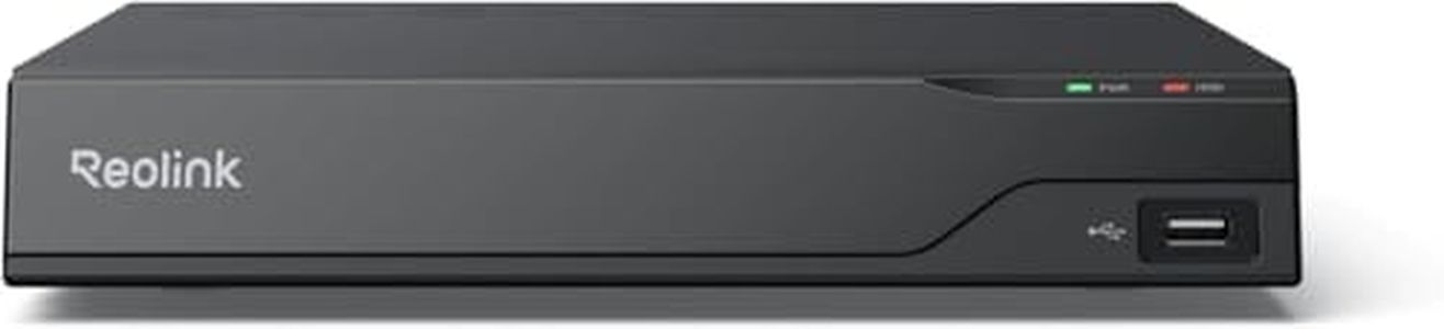 Reolink RP-PN8 Enregistreur système de Surveillance NVR PoE, Compatible avec des Caméras jusqu'à 16MP, Stockage Local Maximal de 32To, Idéal pour la Surveillance Domestique, Intérieure et Extérieure