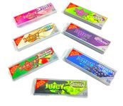 Juicy Jay's Superfine Flavored Hemp Rolling Papers Bundle- 1 each, Watermelon, Vanilla, Sticky Candy, Blueberry, Blackberry, White Grape, and GreenLeaf