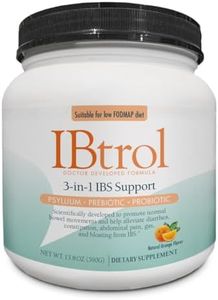 IBtrol® 3–in–1 IBS Gut Health Supplement with Psyllium, Prebiotic and Probiotics, Manages IBS Symptoms, Gas, Bloating, Diarrhea, Constipation, Abdominal Pain 60 Servings (Natural Orange Flavor)