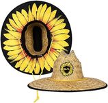 S A Company Summer Straw Hats for UV Sun Protection | Unisex Adult (Sunflower)