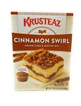 Krusteaz Cinnamon Swirl Crumb Cake & Muffin Mix, Made with No Artificial Flavors, Colors or Preservatives, Also Makes Muffins, 21-Ounce Box (Pack of 2)