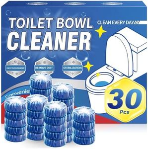 Shanghigh Toilet Bowl Cleaner Tablets - 30 PCS Household Automatic Toilet Tank Cleaners Tablet Deodorizers, Slow-release Deodorizing & Descaling, Powerful Bathroom Toilet Cleaning Block Tool