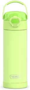 THERMOS FUNTAINER 16 Ounce Stainless Steel Vacuum Insulated Bottle with Spout and Locking Lid, Neon Lime