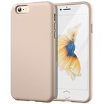 JETech Silicone Case for iPhone 6s Plus/6 Plus 5.5 Inch, Silky-Soft Touch Full-Body Protective Case, Shockproof Cover with Microfiber Lining (Gold)