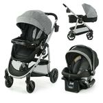 Graco Modes Pramette Travel System, 3-in-1 Baby Stroller and Car Seat Combo with SnugRide SnugLock 35 Infant Car Seat, Rear-Facing from 1.8-16 kg (4-35 lb), Ellington