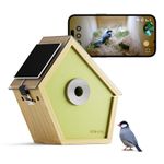 RELI Birddy Smart Birdhouse with Camera, Solar Powered Cam Bird Nest with AI Recognition, Time-Lapse Photography, WiFi Outdoor Nesting Box for Garden Birds, Gift for Bird Lover Watching Birds