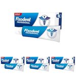 Fixodent Professional Denture Adhesives Cream, 40 ml, Fixodent's Best Hold & Antibacterial Action, Precise Application With Super Thin Nozzle, Mint (Pack of 4)