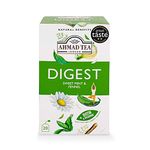 Ahmad Tea Natural Benefit Tea | Sweet Mint & Fennel "Digest" Infusion | 20 Teabag Sachets | 1 Pack