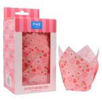 PME Valentines Tulip Muffin Cases - Sweet Love, Set of 24